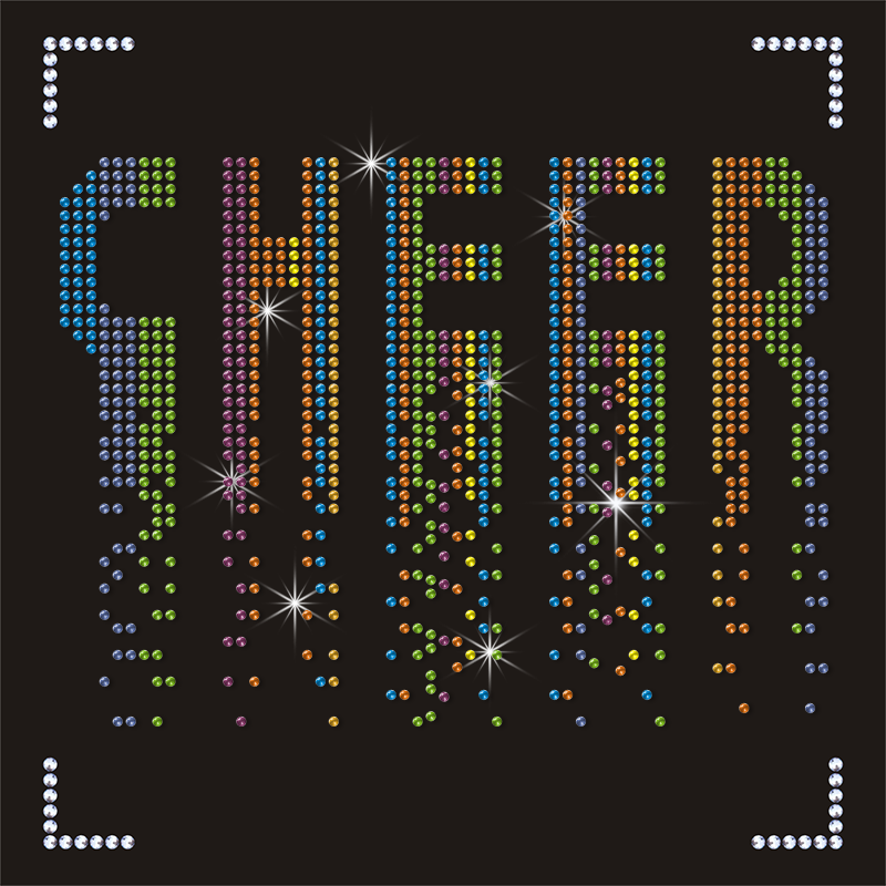 Wholesale Custom Chiefs Cheer Bow Rhinestone Transfer Iron-On Patches with Heat Transfer Ready to Press Customizable Designs