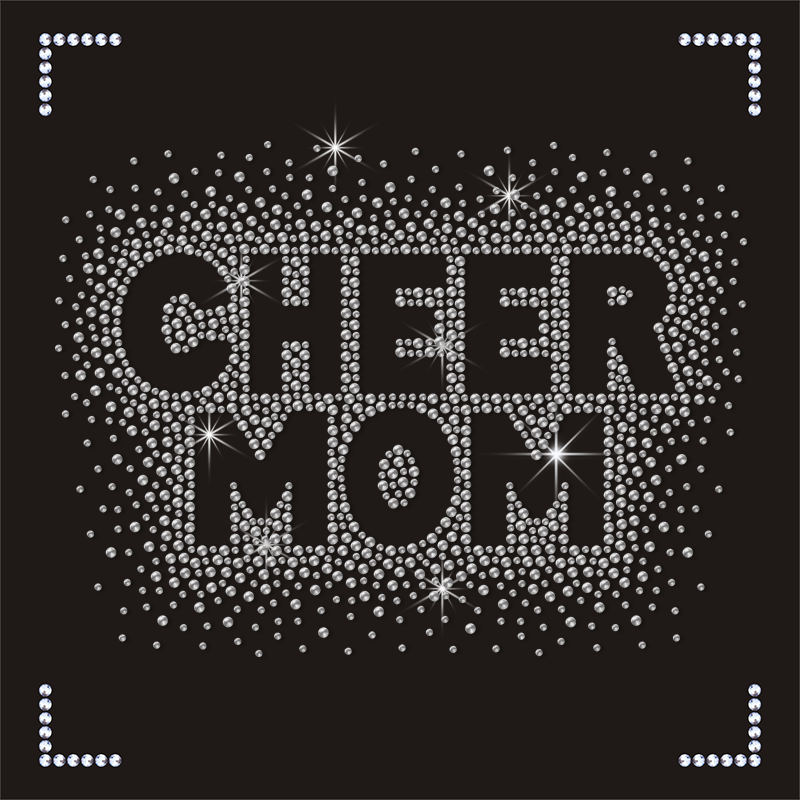 Wholesale Custom Chiefs Cheer Bow Rhinestone Transfer Iron-On Patches with Heat Transfer Ready to Press Customizable Designs