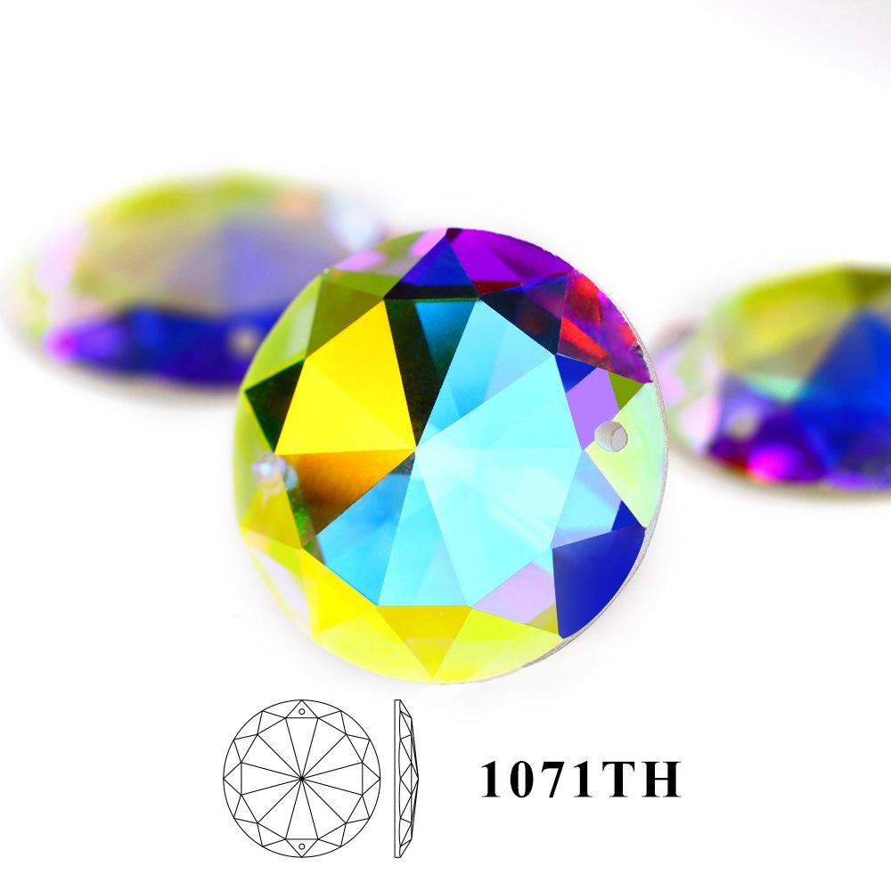 Dongzhou Flatback glass rhinestones round shape big size sew on glass stone wholesale lead-free glass for jewelry diy decoration