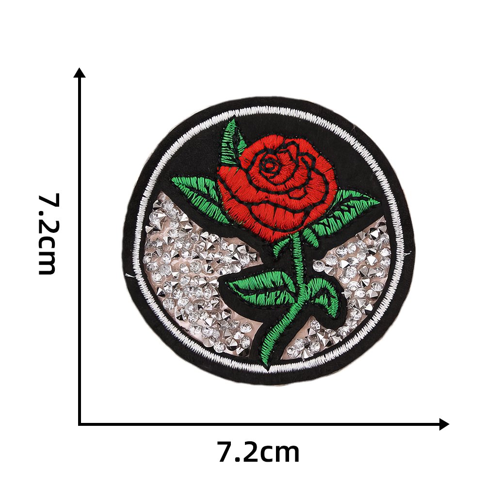 yiwu wintop hot melt glue backing flower animal design hotfix rhinestone embroidery patches for clothing