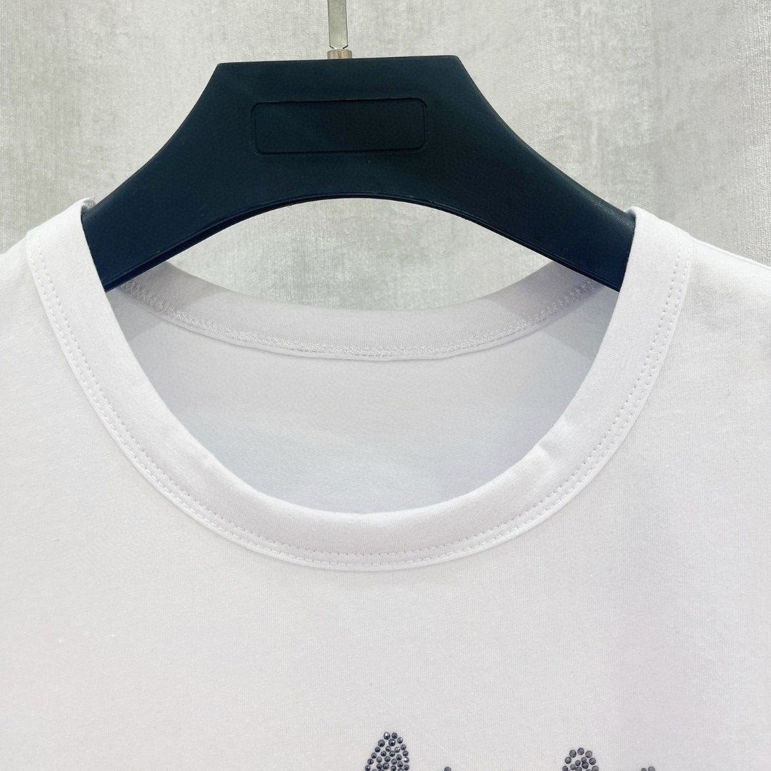 Woman hot drilling rhinestone crop top t shirts vintage midriff short sleeve t shirts bling bling fashion t shirts wholesale