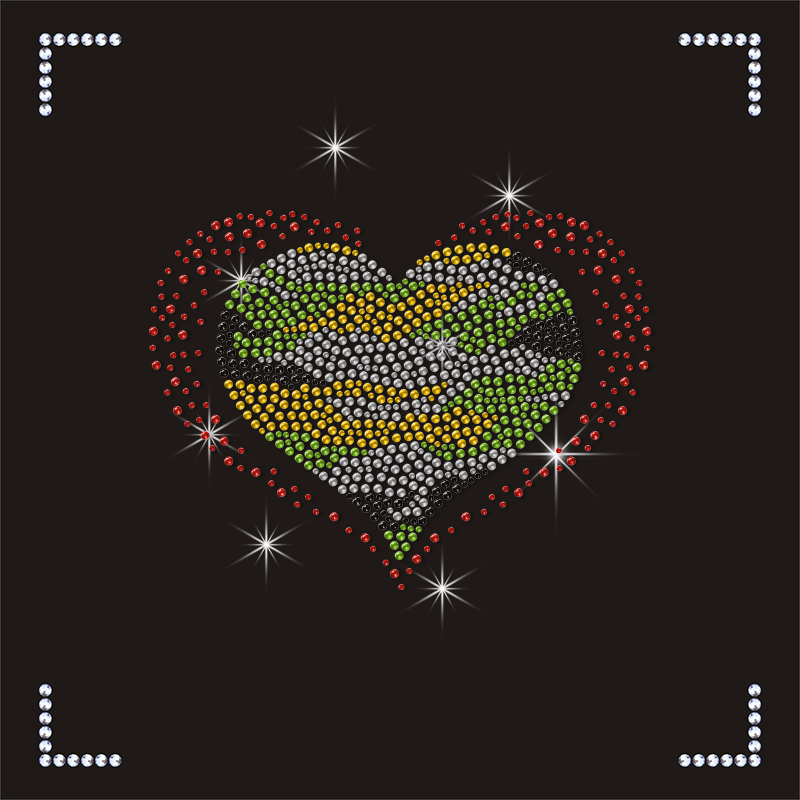 Custom Rhinestone Transfer Paper with Motif Designs and Heat Transfer iron-on backing stone