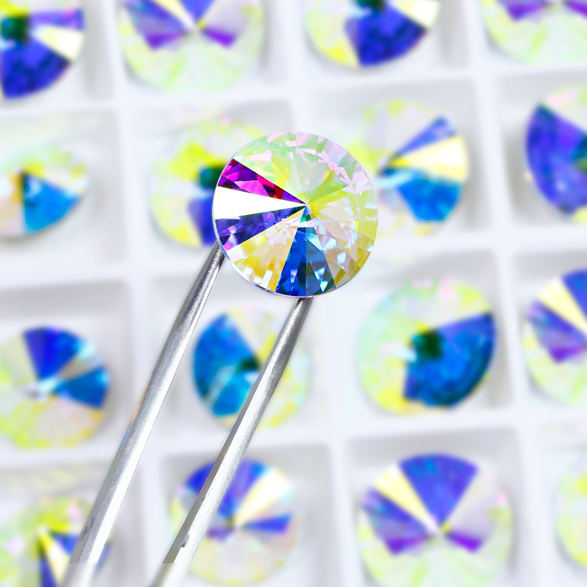 Junjiao Crystal Rivoli Glass rhinestones Point Back Fancy Stone wholesale lead-free AB Color crystal stone beads for Jewelry