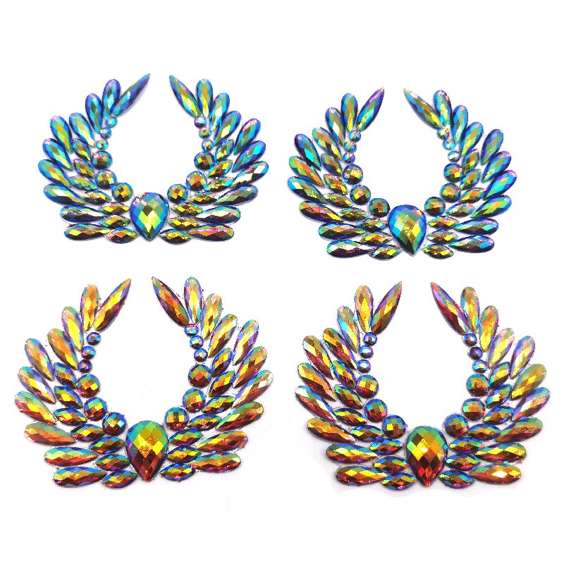 Iron on rhinestone appliques designs patches friendly materials rhinestones motifs appliques for carnival costume accessory