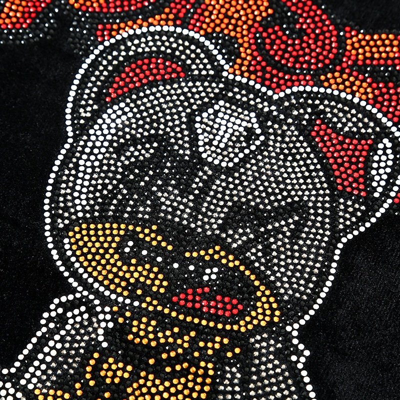 Fashion bear iron on rhinestone transfer templates for T-shirt