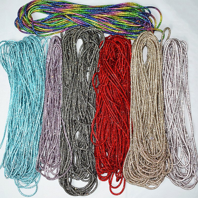 3mm 4mm Fashion Rhinestone Cord Strings Crystal Hoodies Drawstrings Diamond Rope