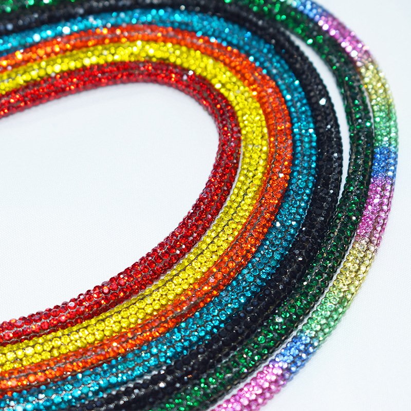 3mm 4mm Fashion Rhinestone Cord Strings Crystal Hoodies Drawstrings Diamond Rope