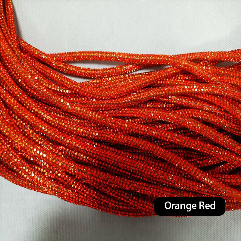 3mm 4mm Fashion Rhinestone Cord Strings Crystal Hoodies Drawstrings Diamond Rope