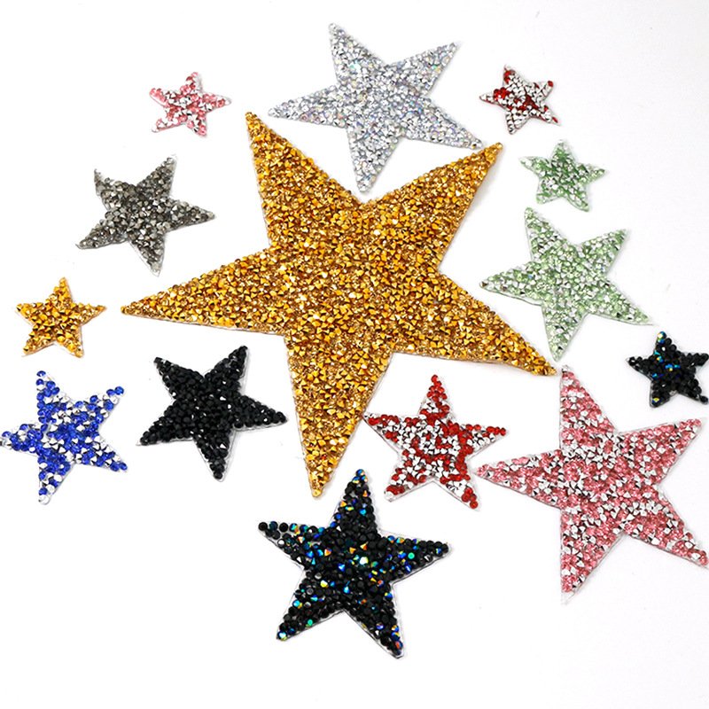 High Grade Custom Design Rhinestone Patch Applique Crystal Clear Rhinestone Patches for Clothing Hats Shoes