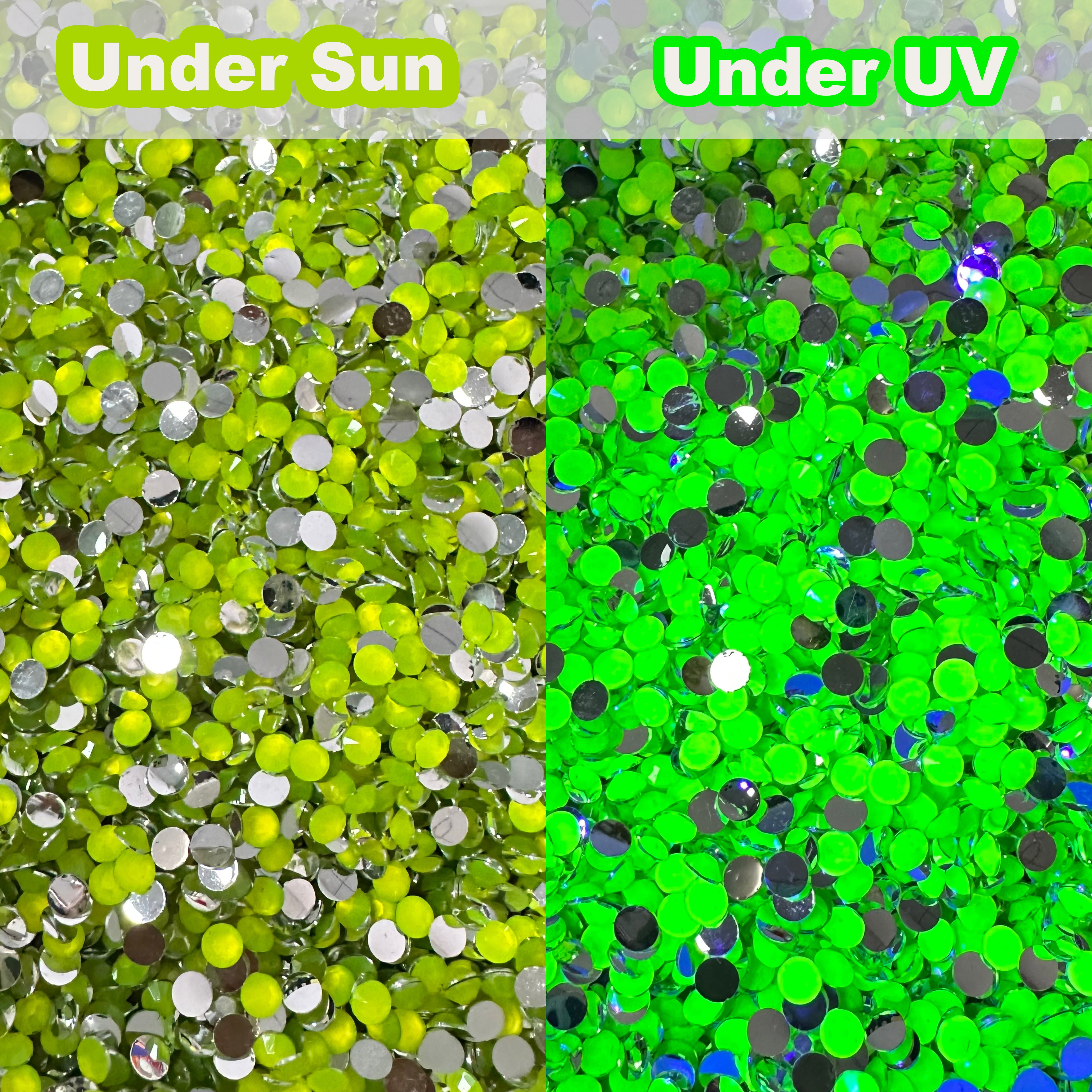 XULIN New Neon Color Glow Under UV 3mm 4mm 5mm Neon Jelly Resin Rhinestone In Bulk Package For Tumbler Decoration