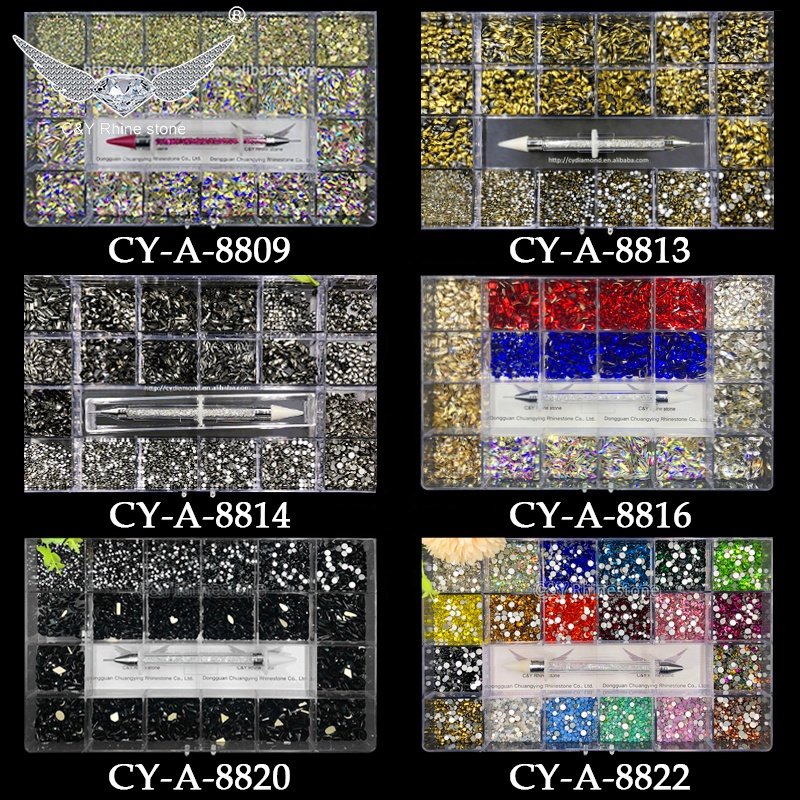 B1 Hight Quality Multi Shape Glass Crystal Stone Decoration Design Flatback Nail Art Fancy Rhinestone