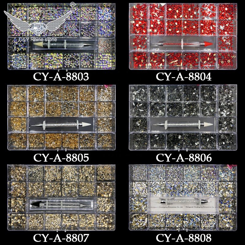 B1 Hight Quality Multi Shape Glass Crystal Stone Decoration Design Flatback Nail Art Fancy Rhinestone
