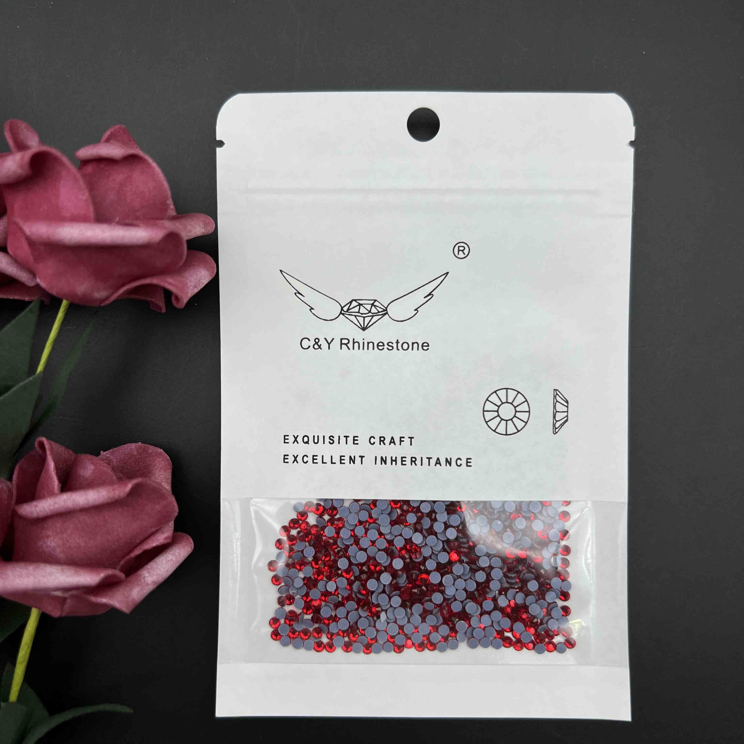 C&Y High Quality 1440pcs Glass Iron On Rhinestone Crystal Washable glue Back Bulk Hotfix Rhinestones
