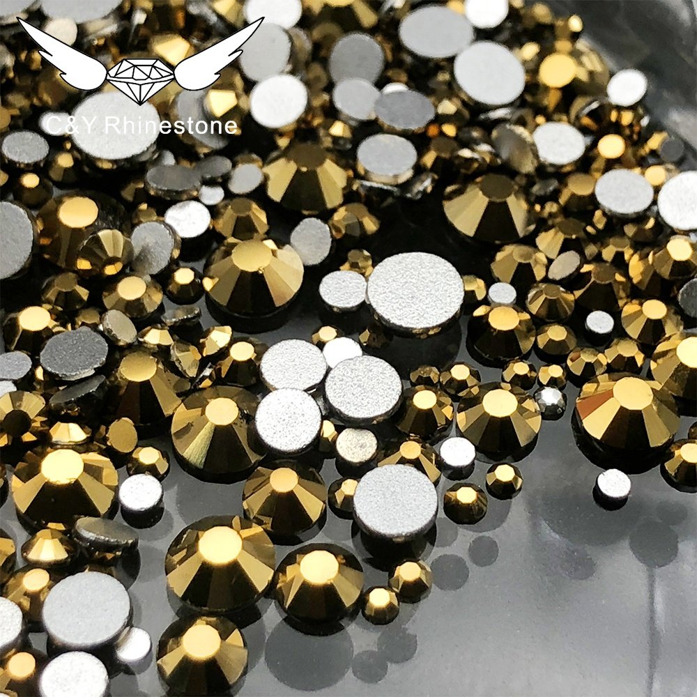 High Quality Ore Color Flat Back Non Hot Fix Stone Crystal Nail Art Decorations For Nails Rhinestones