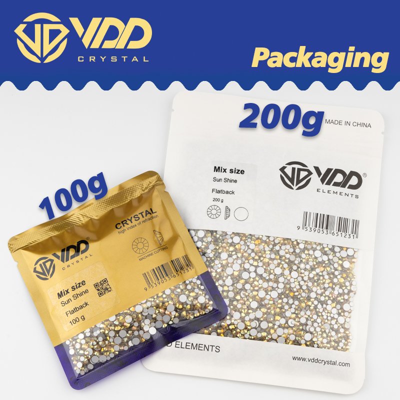 VDD Wholesale Mix Size SS6-SS20 High Quality Glass Rhinestones Crystal Flatback Glitter Stones Nail Art DIY Crafts Decorations