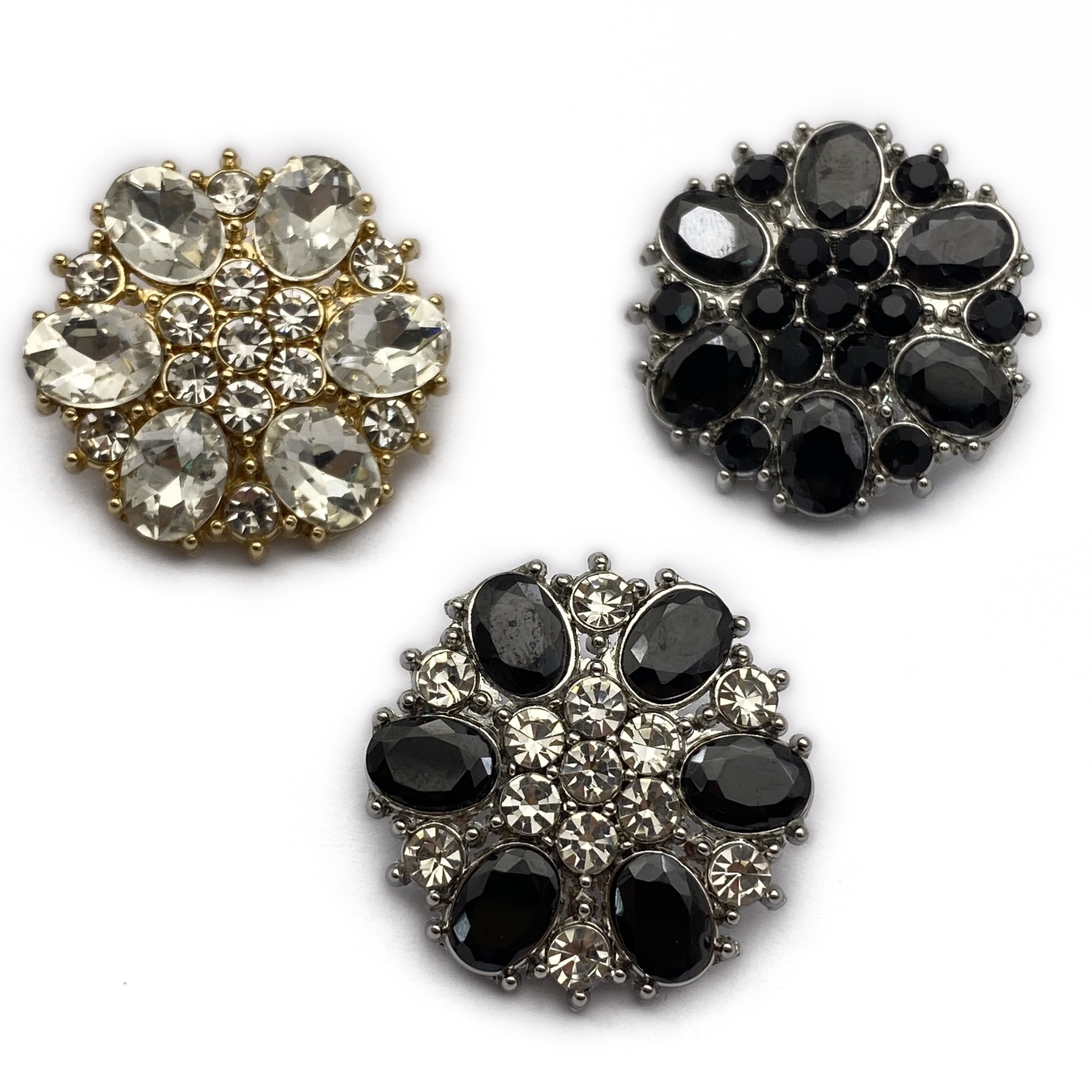 Hot sale customized design garment metal shank button fashion nickel color gold color rhinestone shank buttons