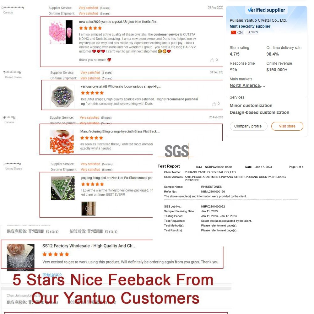 Yantuo crystal ss4-ss30 Flatback crystal white Iron on hot fix rhinestones For Diy decoration