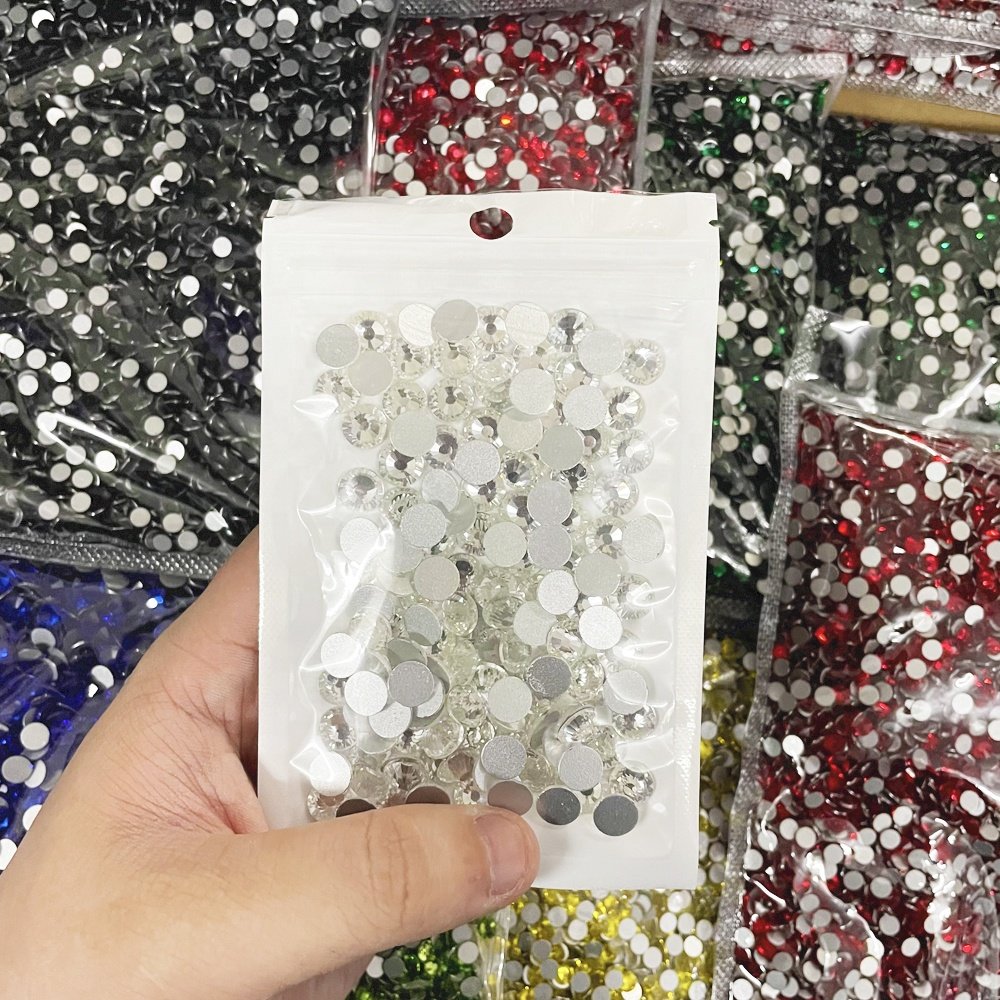 Stone Glass Rhinestone Flat Back Non Hotfix Rhinestones Yantuo Crystal 1 Bag Transparent Rhinestones Bulk Round Shape Flatback