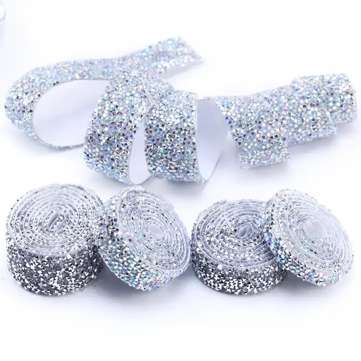 Wholesale DIY rhinestone sheet self adhesive roll rhinestone sheet non hotfix for Clothing Shoes Self-adhesive Decorative sheet