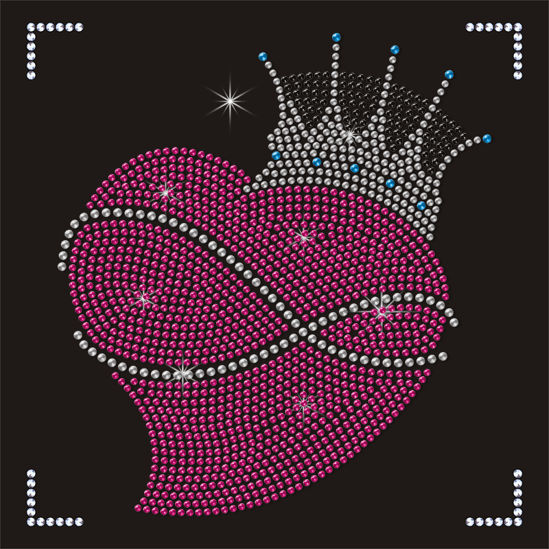 Motif Glass Rhinestone Trim Applique Hotfix & Iron-On Cheer Transfers Flat Shape for Clothes & Nails Use