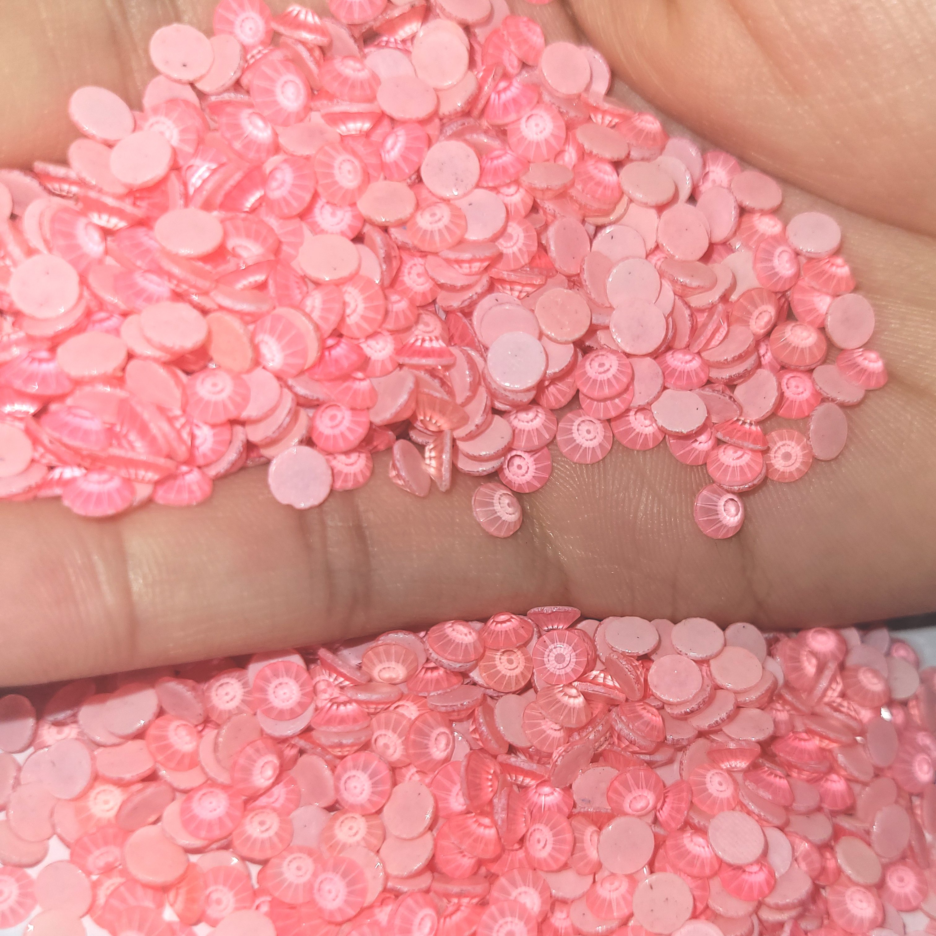 Factory direct sale neon pink rose fluorescent flat back hot fix rhinestones for dress