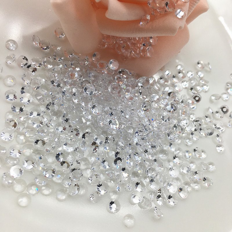 Wholesale Shiny Transparent Color 3D Nail Art Rhinestones Loose Non-Hot Fix Rhinestones for DIY Nails from Factory