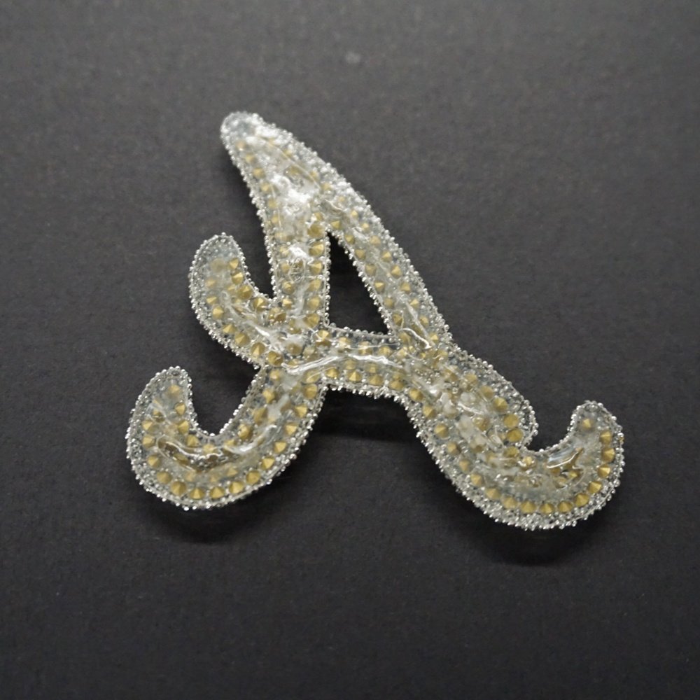 Free sample A letters patch 3d bodice rhinestone applique iron on letters rhinestone patch for hats bags