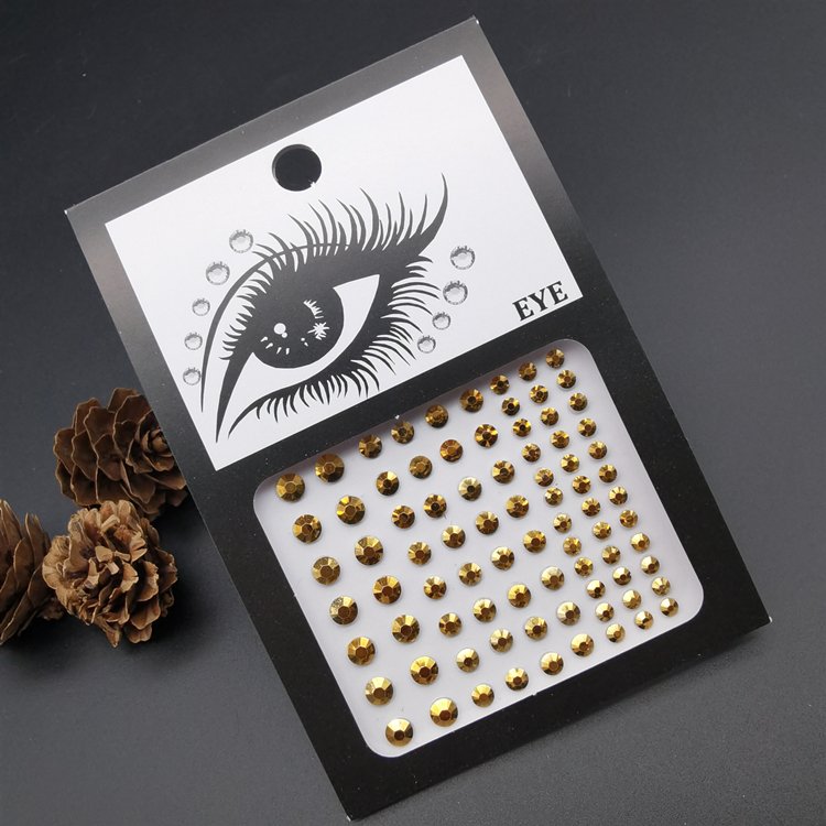 Eyes Body Face Jewelry Acrylic Rhinestone Stickers Glitter Flash Crystal Eyes Temporary Tattoo DIY Art Decorations Fashion