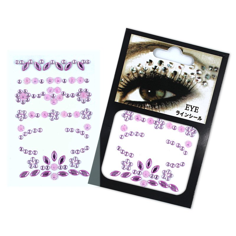 Eyes Body Face Jewelry Acrylic Rhinestone Stickers Glitter Flash Crystal Eyes Temporary Tattoo DIY Art Decorations Fashion