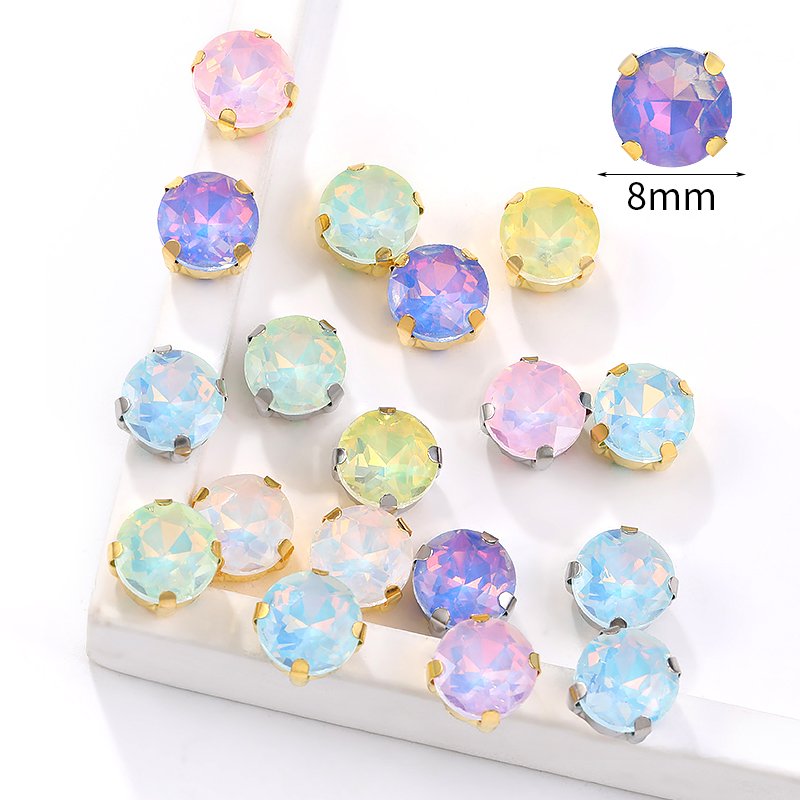 Xichuan High Quality Gemstone Flower Shape Stone With Four Claws Sew On Glass Rhinestones For Jewelry DIY Garment Accessories