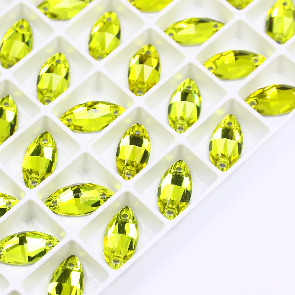 Horse eye flatback glass rhinestones sew on crystal wholesale lead-free crystal beads for garment diy sewing accessories