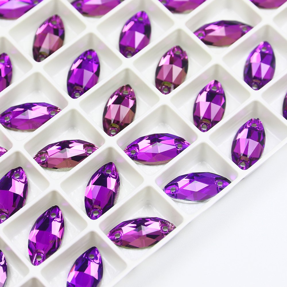 Horse eye flatback glass rhinestones sew on crystal wholesale lead-free crystal beads for garment diy sewing accessories