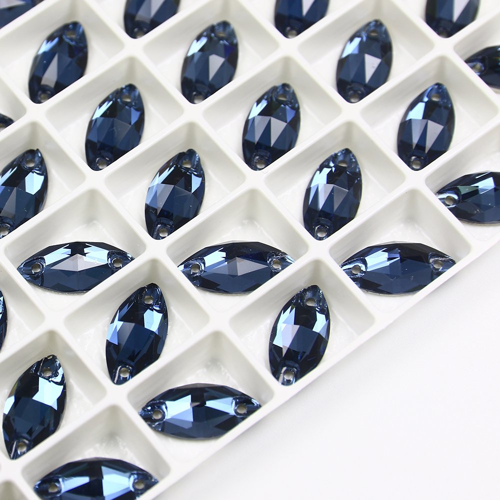 Horse eye flatback glass rhinestones sew on crystal wholesale lead-free crystal beads for garment diy sewing accessories