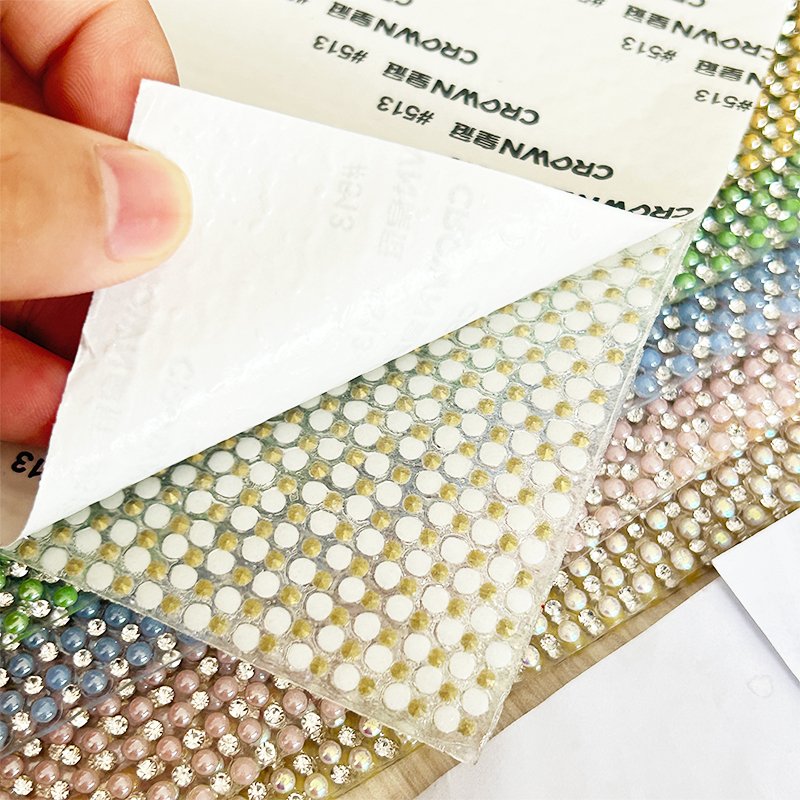 New Fashion Pearl Diamond Rhinestone Sheet Colorful Hot Fix Crystal Size 24*40cm For Dress And Shoes Decoration