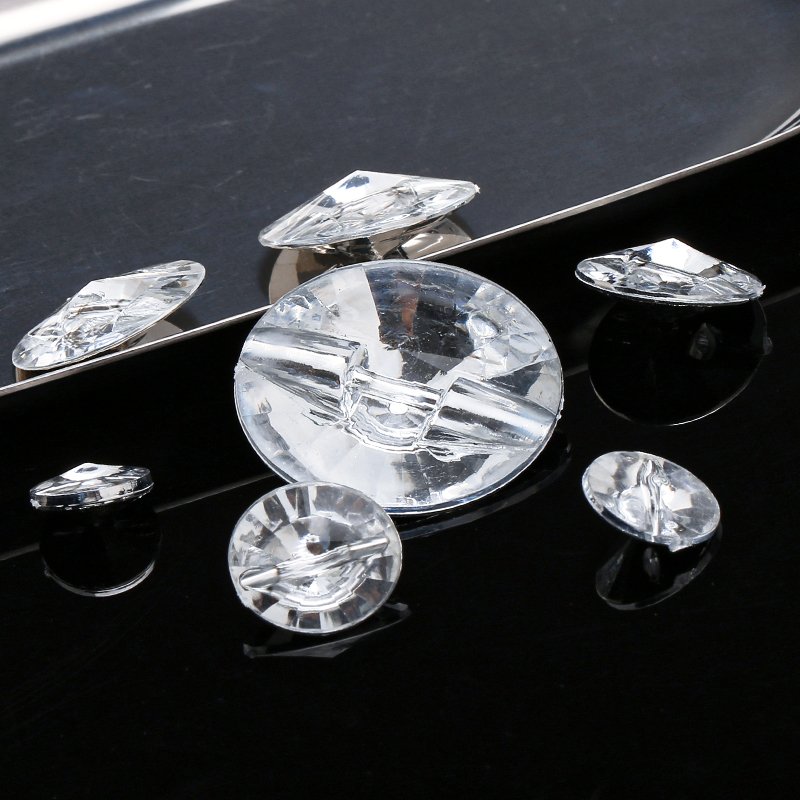 Plastic Transparent Button Acrylic Crystal Buttons For Clothing and sofa