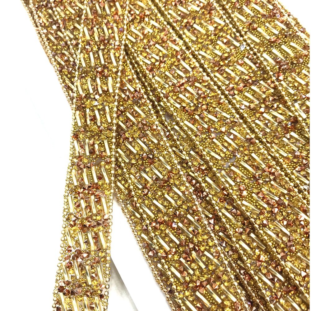 L232 2cm width iron on Rhinestone Ribbon Decoration rhinestone beads Banding Belt Sparkling Roll DIY Accessories