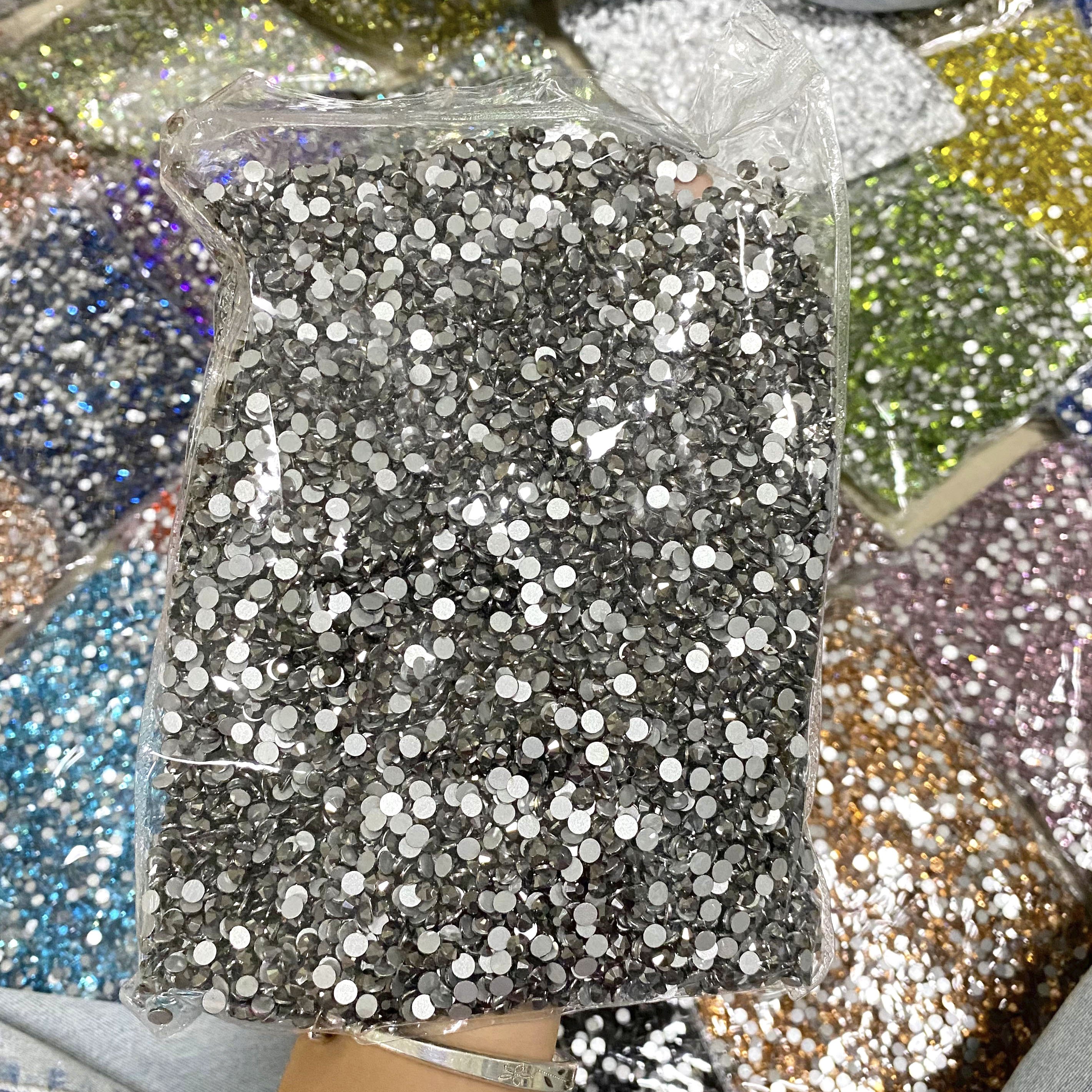 Whatstone Wholesale Strass Rhinestones SS3-SS50 Flatback Crystal Stone Non Hotfix Glass Rhinestone For Crafts Decoration
