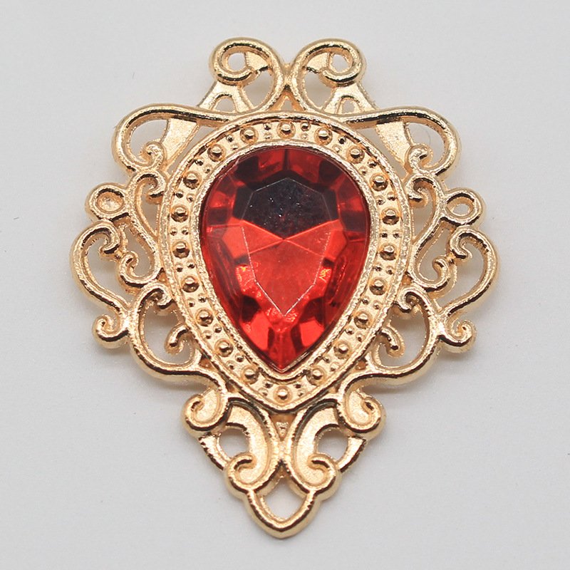 Wholesale Hot Sale Luxury Acryl Alloy High Class Croc Shoe Charms Decorations Multicolor Water Drop Rhinestone Accessories