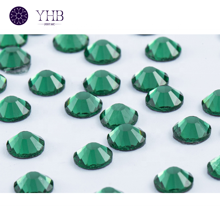 YHB Factory Direct Sell Ss6/Ss8/Ss10/Ss20/Ss30 MC Hotfix Green Rhinestones For Rhinestones Designs