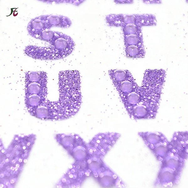 Decorative Rhinestones Stickers Flat Back Adhesive Acrylic and Gel Glitter Foam Gems Letter Stickers A-Z