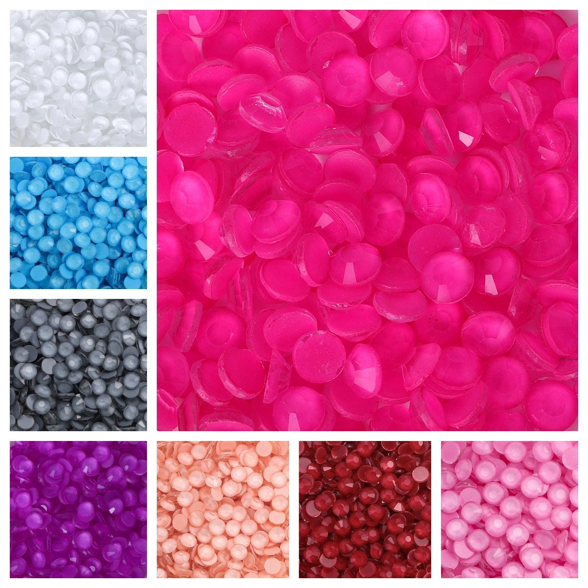 QIYI New Arrival Latest Fashion Multi Colors Size Flatback Crystals Glass Stone Mocha Neon Glass Rhinestones For Decoration