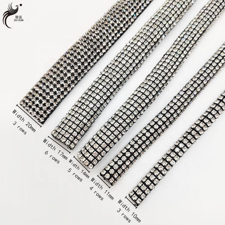Hot selling 3mm rhinestone half round drill rope Diy women's shoes bag shoulder belt rhinestones rope accessory rhinestone tube