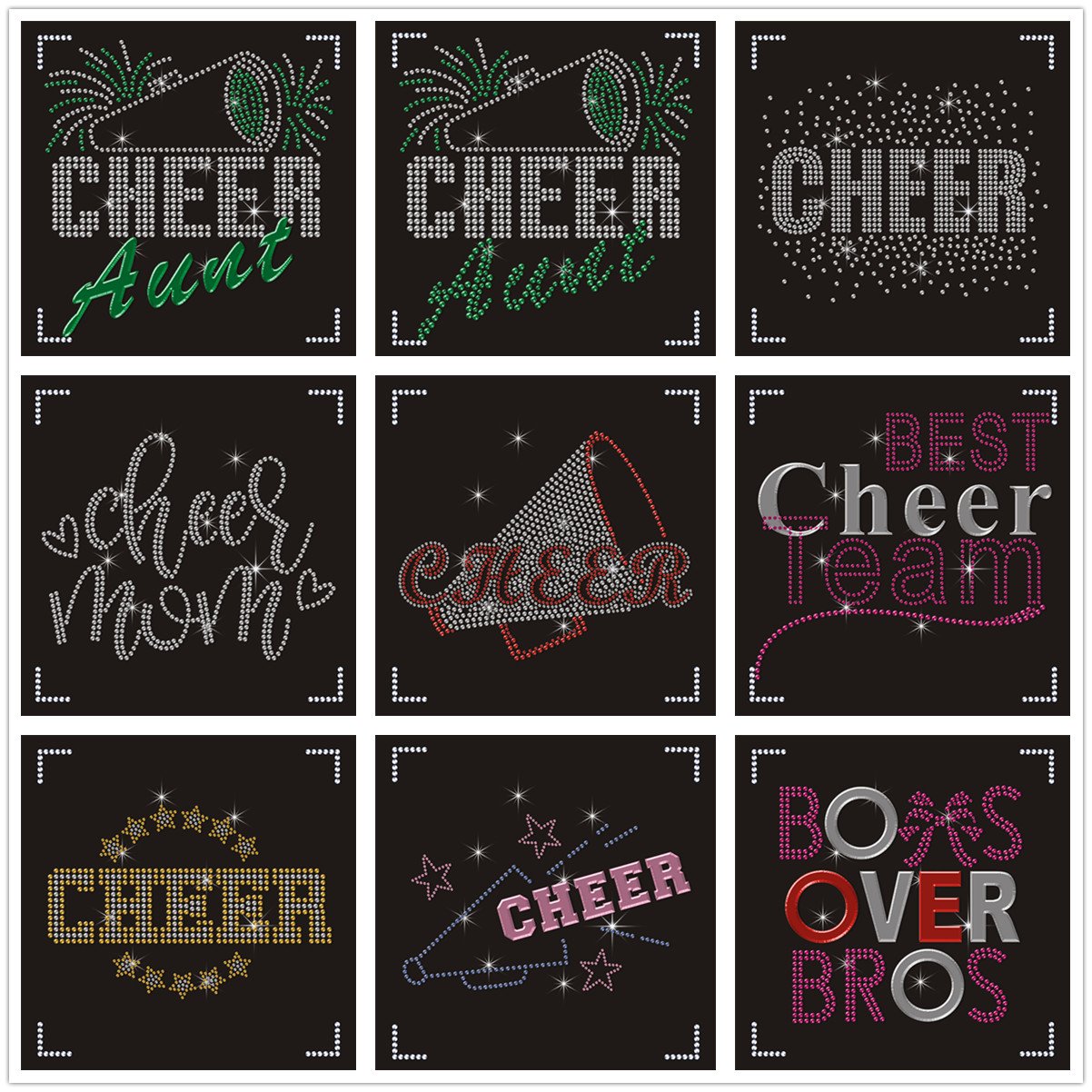 Cheer Fashion Custom 3D Rhinestone Transfers Kamala Harris DTF Direct to Fabric/Rhinestone Logo Designers