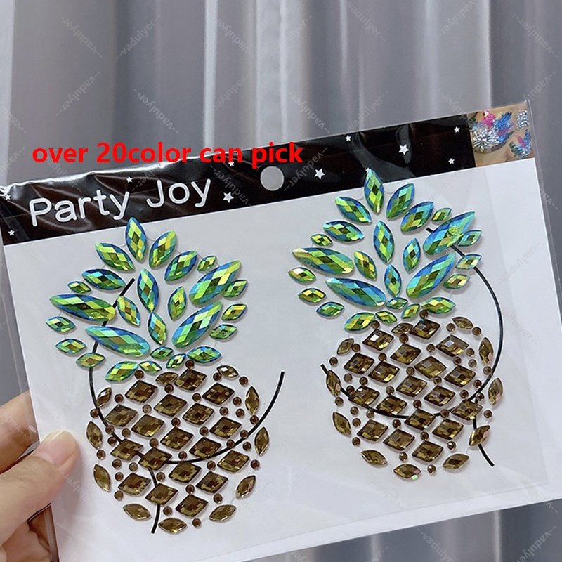 Wholesale Customized Hot Sale Pasties Sexy Rhinestone Nipple Cover For Women
