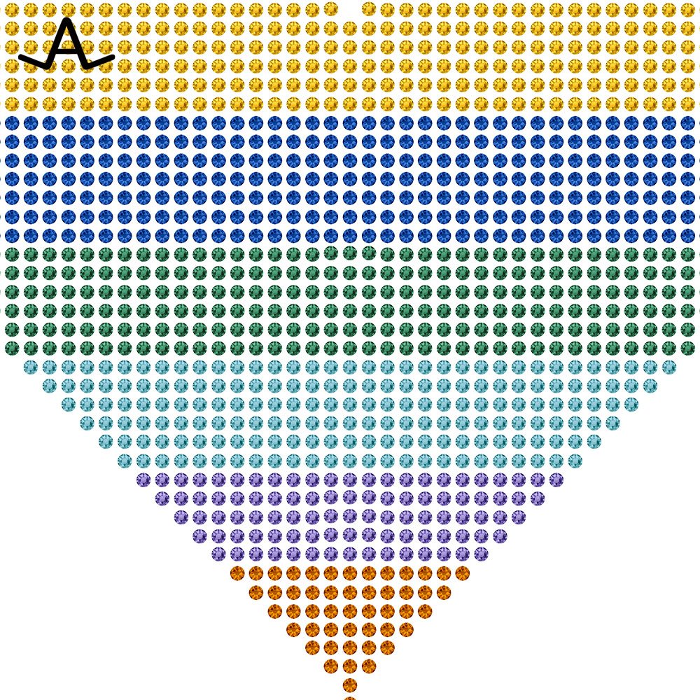 custom rhinestone crystal hotfix transfer rainbow heart for shoes garment hats