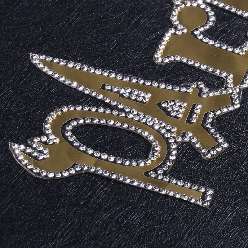 Hotfix Nfl Custom Logo Crystal White Bling Glass Strass Transfer Hotfix Rhinestone Heat Press Iron On T-Shirt Hoodie
