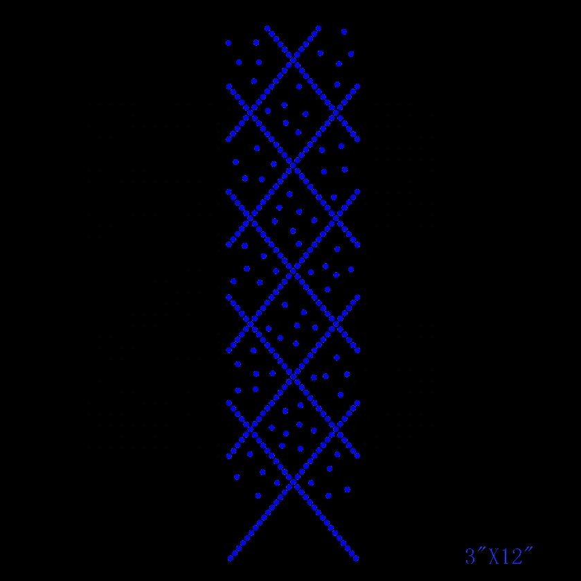 Hot fix Cheer Bow Strip Rhinestone Transfer Design Motif For School Cheer Team Bow Use