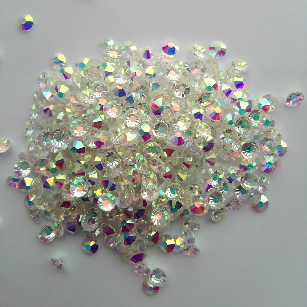 Yantuo Factory Wholesale SS3-SS50 transparent ab Crystal Flat Back Crystals Non Hot Fix Glass Rhinestones For Cups nails