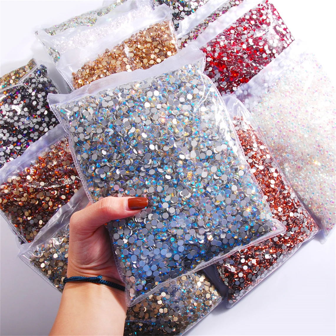 Wholesale Crystal Flatback Rhinestones Not Hot Fix Diamond Stone Flatback Glass Rhinestone
