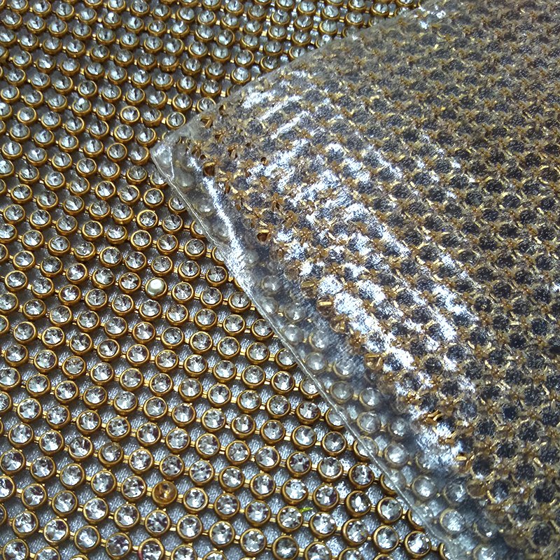 Aluminum hot fix sheets hot fix rhinestone multi color 120*45cm beaded sequin fabric